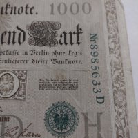 Райх банкнота - Германия - 1000 марки / 1910 година- 17962, снимка 6 - Нумизматика и бонистика - 31019911