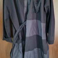 Дамски черен шлифер, снимка 1 - Палта, манта - 38337978