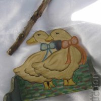 Стар пешкирник с рисувани патки, снимка 3 - Други ценни предмети - 29299683