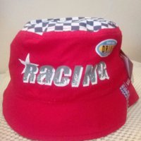 Червена Детска лятна шапка Racing, снимка 2 - Шапки, шалове и ръкавици - 29228494