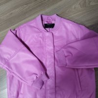 Чисто ново розово кожено якенце размер ХХЛ цена 40лв , снимка 1 - Якета - 44572956