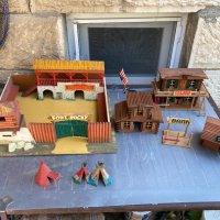 Стара играчка дървен форт, снимка 4 - Антикварни и старинни предмети - 42855223
