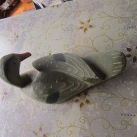 Уникална дървена фигура лебед патица , снимка 6 - Статуетки - 29078670