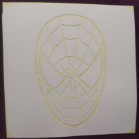 Спайдърмен Spiderman лице стенсил шаблон спрей торта украса бисквитки фондан силиконов шаблон, снимка 1 - Аксесоари за кухня - 34113361