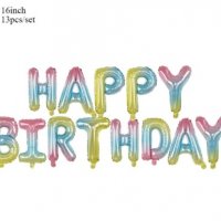 Балони цветни преливащи цветове Happy Birthday рожден ден надпис за рожден ден парти декор, снимка 2 - Други - 30523176