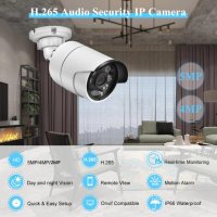 Super UltraHD 4MPx 6 АRRAY Метална IP66 Удароустойчива и Водоустойчива LAN Камера H.265X Audio ONVIF, снимка 1 - IP камери - 30416269