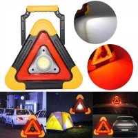 Соларен фенер за автомобил с 5 LED режима тип триъгълник за кола, снимка 2 - Соларни лампи - 31187136
