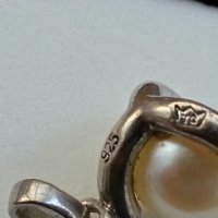 Сребърна висулка с перла , снимка 3 - Антикварни и старинни предмети - 42770748