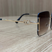 Слънчеви кафеви очила със златни рамки GC, снимка 4 - Слънчеви и диоптрични очила - 44529688
