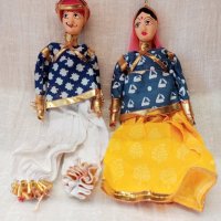 Индийски традиционни кукли Размер 25 см, снимка 1 - Други - 38387423