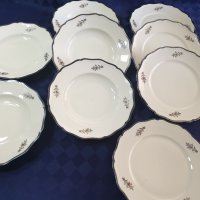 Комплект старинни порцеланови чинии -Johann haviland Bavaria Decor feins, снимка 6 - Сервизи - 40045749