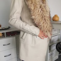 Красиво кожено палтенце с голяма яка, снимка 6 - Палта, манта - 30796257