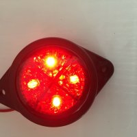 Диодни LED ЛЕД габарити светлини рогчета с 4 диода ЧЕРВЕНИ 12-24V, снимка 2 - Аксесоари и консумативи - 35356541