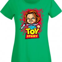 Дамска Тениска Toy Story Chucky Изненада,Повод,Подарък,Празник, снимка 5 - Тениски - 37639266