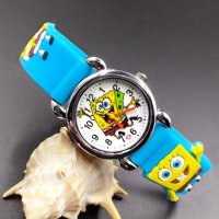 спондж боб Спонджбоб Sponge Bob силиконова верижка детски часовник, снимка 3 - Детски - 35499367
