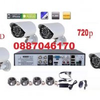 720P 3мр Пакет 4 AHD камери + 4канален AHD DVR  пълен комплект за видеонаблюдение, снимка 1 - Комплекти за видеонаблюдение - 29547873