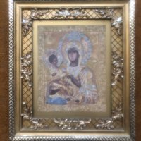 Гоблен Света Богородица Троеручица, снимка 1 - Гоблени - 32152102