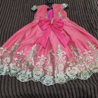 Детска рокля  розова бродерия размер 150 -  Ново.., снимка 5 - Детски рокли и поли - 29483931