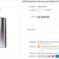 AVON Alpha for Him 75 ml, снимка 3 - Мъжки парфюми - 37963387
