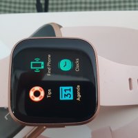 Смарт часовник Fitbit Versa 2,Розов,(включени S и L ленти)сърдечен ритъм, музика, вградена Alexa, пр, снимка 7 - Смарт гривни - 40420172