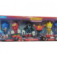 6 фигури на Соник: Филмът фигурки - Нъкълс, Роботник, Шадоу (Sonic the Hedgehog), снимка 1 - Фигурки - 38651284