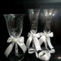 Гравирани сватбени чаши , снимка 4 - Декорация - 29399170