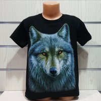 Нова детска тениска с дигитален печат Вълк, Серия Вълци, снимка 9 - Детски тениски и потници - 29902591