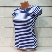 Нова дамска класическа моряшка тениска на райе, снимка 2 - Тениски - 32034792