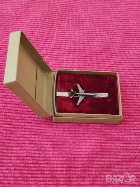 Стара сребърна игла за вратовръзка, Самолет. , снимка 1