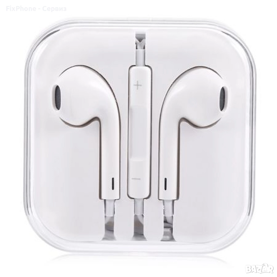 Слушалки HF за iPhone 3.5 mm в кутия, Бели , снимка 1