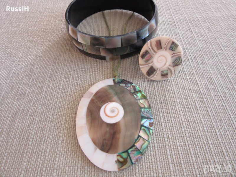 Красив комплект със седеф абалон, снимка 1