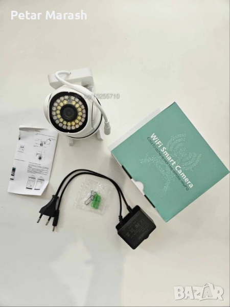 +Гаранция! 5V! WIFI Wi-fi безжична Камера за наблюдение въртяща, 12MP 4K ICSEE А13 ULTRA HD, снимка 1