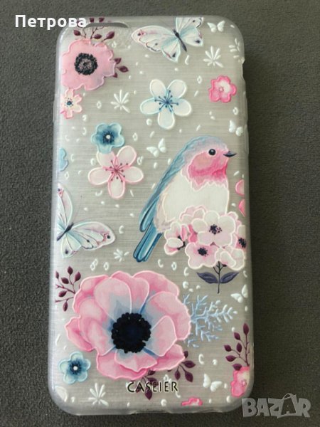 Кейс за iPhone 6/6s - десен на цветя, пеперуди и птица, снимка 1