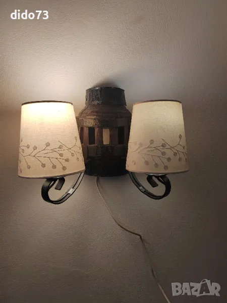 Двойна стенна лампа., снимка 1