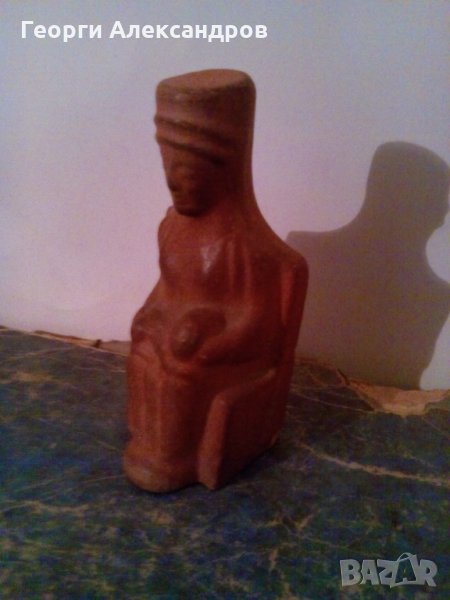 Глинена БОГИНЯ Копие от средата на Миналия век на СТАРА ФИГУРКА Ръчна ИЗРАБОТКА УНИКАТ, снимка 1