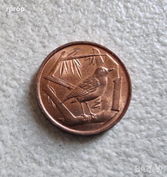 Монета 1 . Кайманови острови. 1 цент. 1972 година., снимка 1