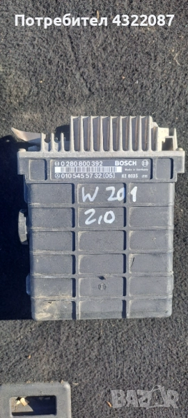 ECU Компютър двигател Mercedes W201 190-ка 2.0i 122к.с. 0 280 800 392  / 010 545 5732[05], снимка 1