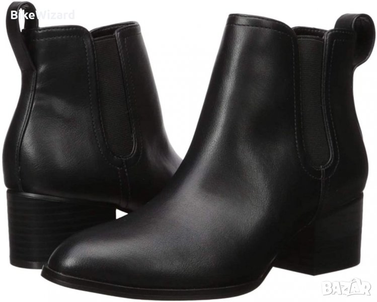 The Drop Дамски ботуши Paula Classic Pull Tab Chelsea, черни НОВИ, снимка 1