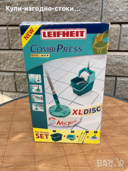Моп с кофа - Leifheit Disc Mop Combi Press, снимка 1