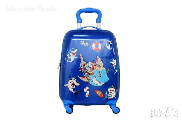 Детски куфар Mercado Trade, Поликарбон, Акула, снимка 1
