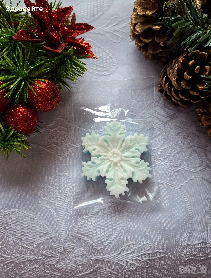 Коледни глицеринови хипоалергенни сапунчета , снимка 1