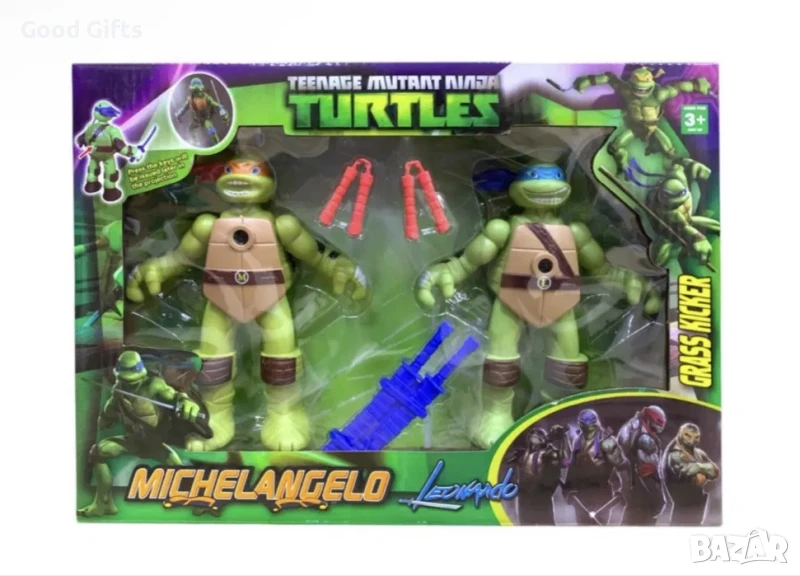 Голям комплект Костенурките Нинджа + оръжия, снимка 1