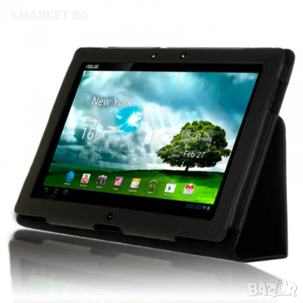 Asus Transformer Pad TF300 Кожен Калъф Черен, снимка 1