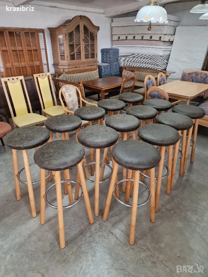 Масивни Бар Столове-14бр -внос от Германия!ОБЯВЕНАТА ЦЕНА Е ЗА БРОЙ!, снимка 1