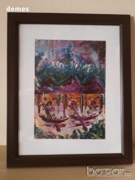  Атлантически океан-картина с маслени бои от Африка-1, снимка 1