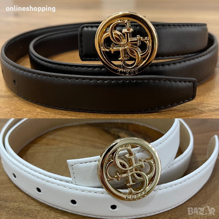 **НОВИ** луксозни GUESS кожени колани в 2 различни цвята, снимка 1