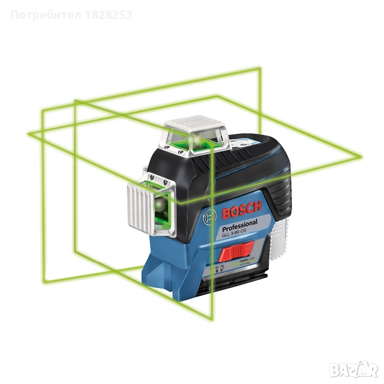 Bosch Professional GLL-3-80 CG Лазер със зелен лъч, снимка 1
