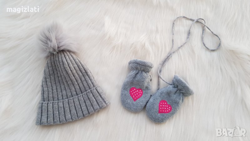Детска шапка и ръкавици 1-2 години, снимка 1