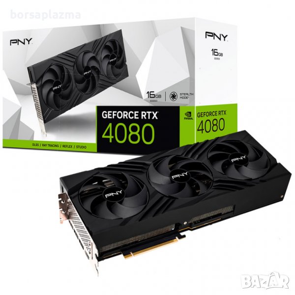 PNY GeForce RTX 4080 XLR8 Gaming VERTO Triple Fan Edition, 16384 MB GDDR6X, снимка 1