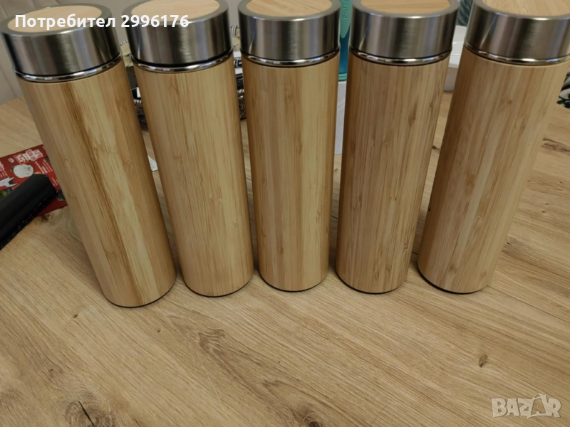Термос от бамбук 15лв. брой, снимка 1